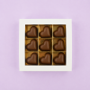 Chocolade hartjes melk (9 stuks) in doosje