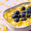 Cornflakes (bio) met blauwe bessen