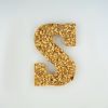 Chocoladeletter S Gold / Hazelnoot (225 gram)