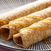 Opgerolde pannenkoeken met biologische agavesiroop