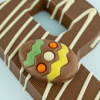 Chocoladeletter P advocaat (200 gram) van dichtbij