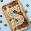 Chocoladeletter S discodip 200 gram met kruidnoten