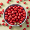 Chocopinda's rood in een schaal