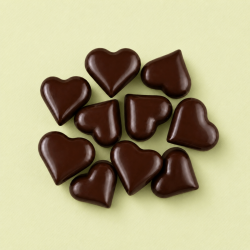 Chocolade hartjes puur (9 stuks)