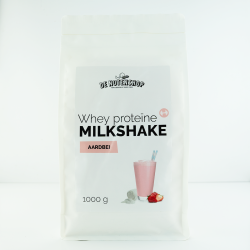 Whey proteine milkshake aardbei