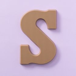 Chocoladeletter S met toffee karamel smaak voor Sinterklaas