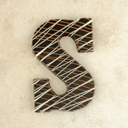 Chocoladeletter S melk swirl (200 gram)