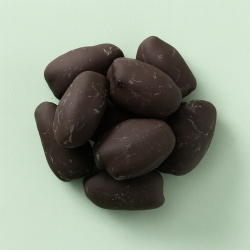 Chocoladedadels medjoul puur in een cirkel