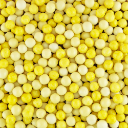 Crunchy choco's wit & geel 