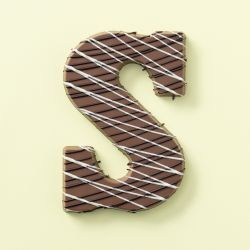 Chocoladeletter S melk swirl (200 gram)