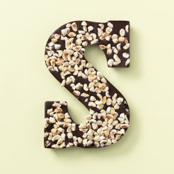 Chocoladeletter S Puur / Hazelnoot (225 gram)