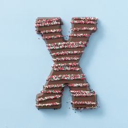 Chocoladeletter X melk / kerstmusket