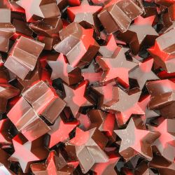 Kerststerren van pure chocolade