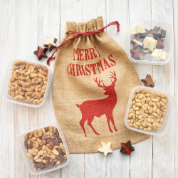 Kerstzak jute