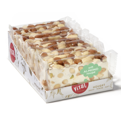 Nougat slice met amandelen