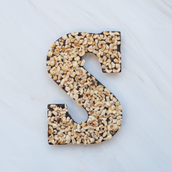 Chocoladeletter s puur/hazelnoot los