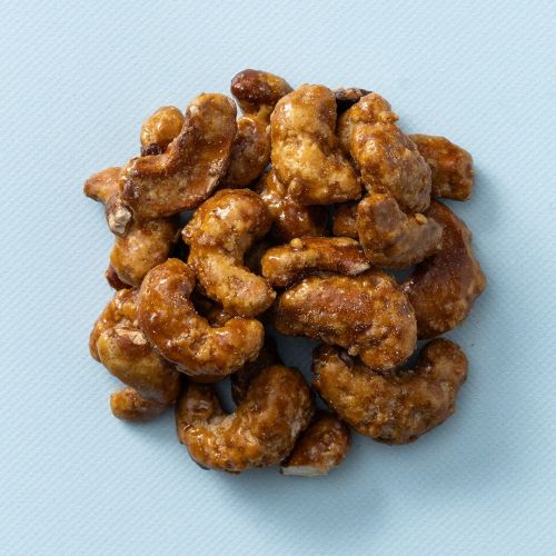 Cashewnoten gekarameliseerd