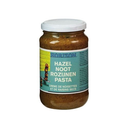 Hazelnoot rozijnen pasta van Horizon