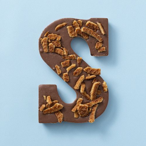 Chocoladeletter stroopwafel Chocoladeletter stroopwafel