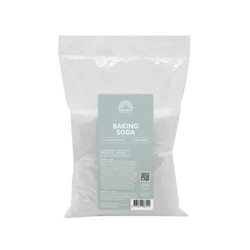 Doorzichtige zak van Mattisson Healthstyle met baking soda of zuiveringszout
