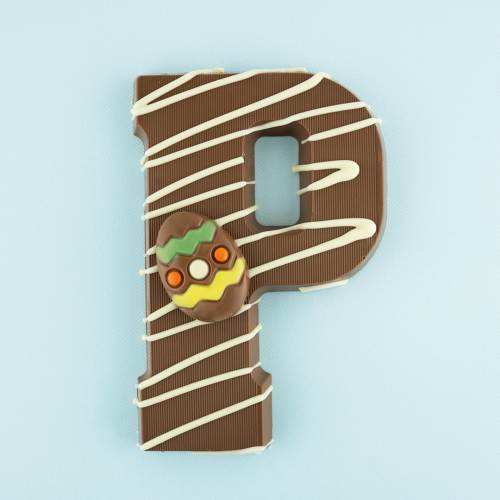 Chocoladeletter P advocaat (200 gram)