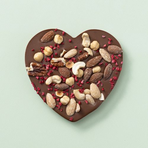 Chocolade hart melk noten