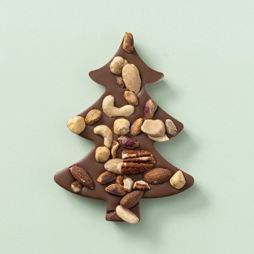 Chocolade kerstboom melk noten & fruit liggend