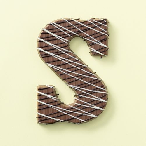 Chocoladeletter S melk swirl (200 gram)