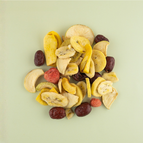 Fruit chips exotisch in een cirkel Fruit chips exotisch in een cirkel