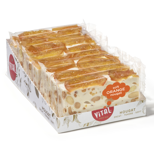 Nougat slice met sinaasappelsmaak