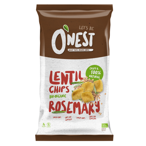 O'nest Lentil Chips Rosemary (75 gram)