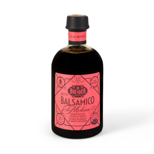 Glazen fles met Balsamico di modena van La Bio Idea Italia