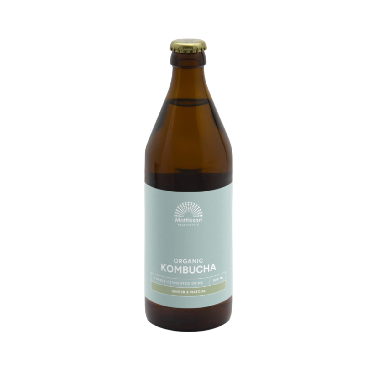 Mattisson Kombucha ginger & matcha (bio) 500 ml | DeNotenshop.be
