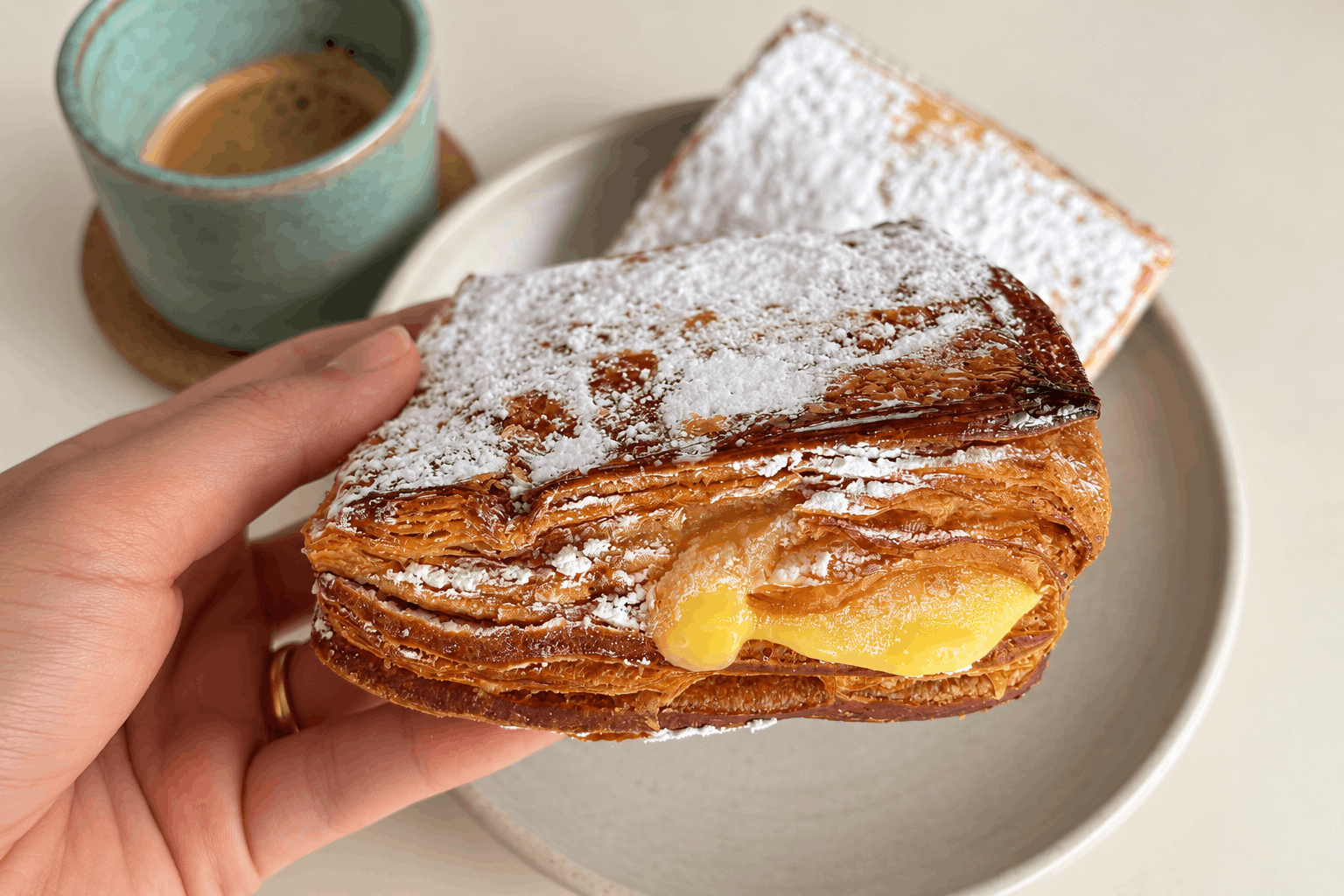 Koffiekoeken met bakkersroom Koffiekoeken met bakkersroom